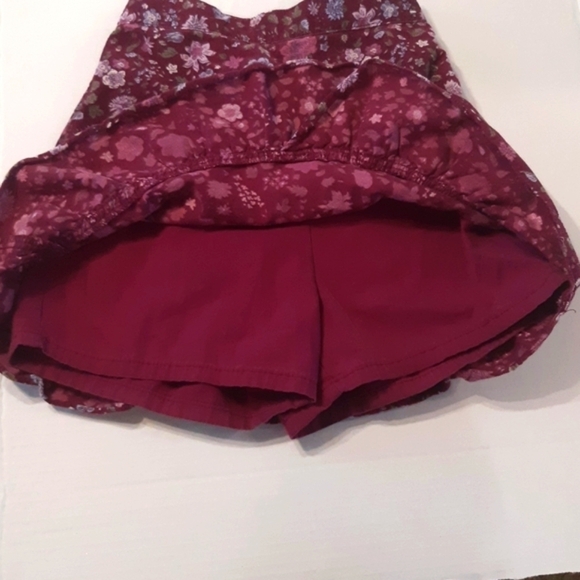 Gymboree girls corduroy floral skirt skort size 9 purple adjustable waistband - Picture 2 of 8